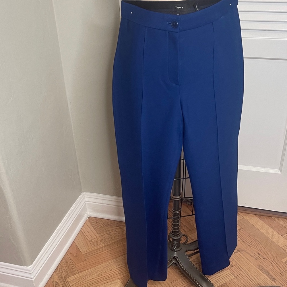 Theory Royal Blue ponte knit trousers
